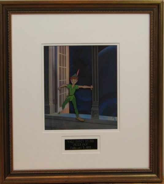 Appraisal: Walt Disney Studios Peter Pan cel x canvas x frame