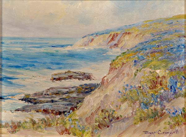 Appraisal: Joane Cromwell American - Flowering Cliffs Oil on canvasboard framed