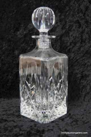 Appraisal: Block Crystal Hand Blown Cut Whiskey DecanterThis is a very