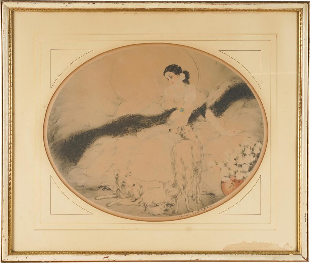 Appraisal: LOUIS ICART - LA DAME AUX CAMELIAS aquatint and etching