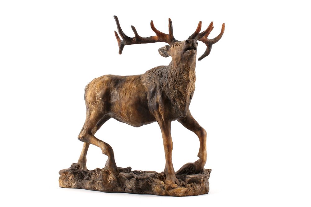 Appraisal: Bugling Bull Elk Resin Sculpture by Attila's For your consideration