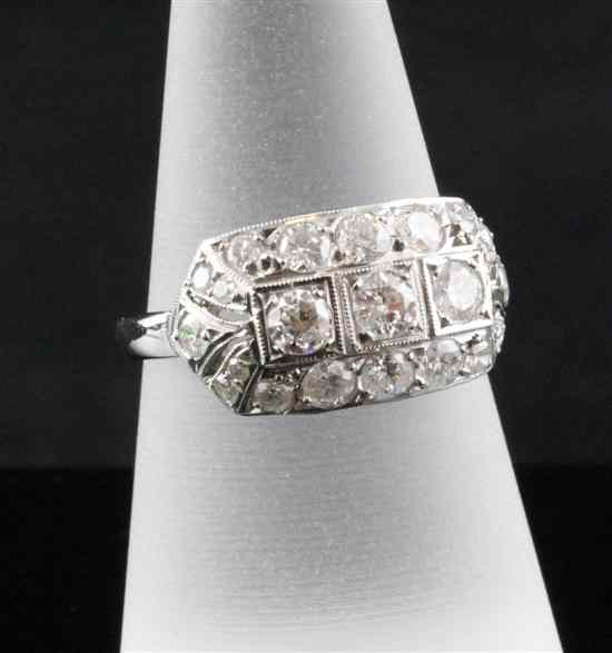 Appraisal: An ct white gold and diamond dress ring total weight