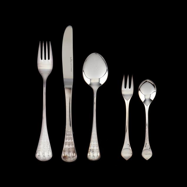 Appraisal: ROSENTHAL ASSEMBLED PIECE SET OF ROMANCE AND LOTUS SILVERPLATE FLATWARE