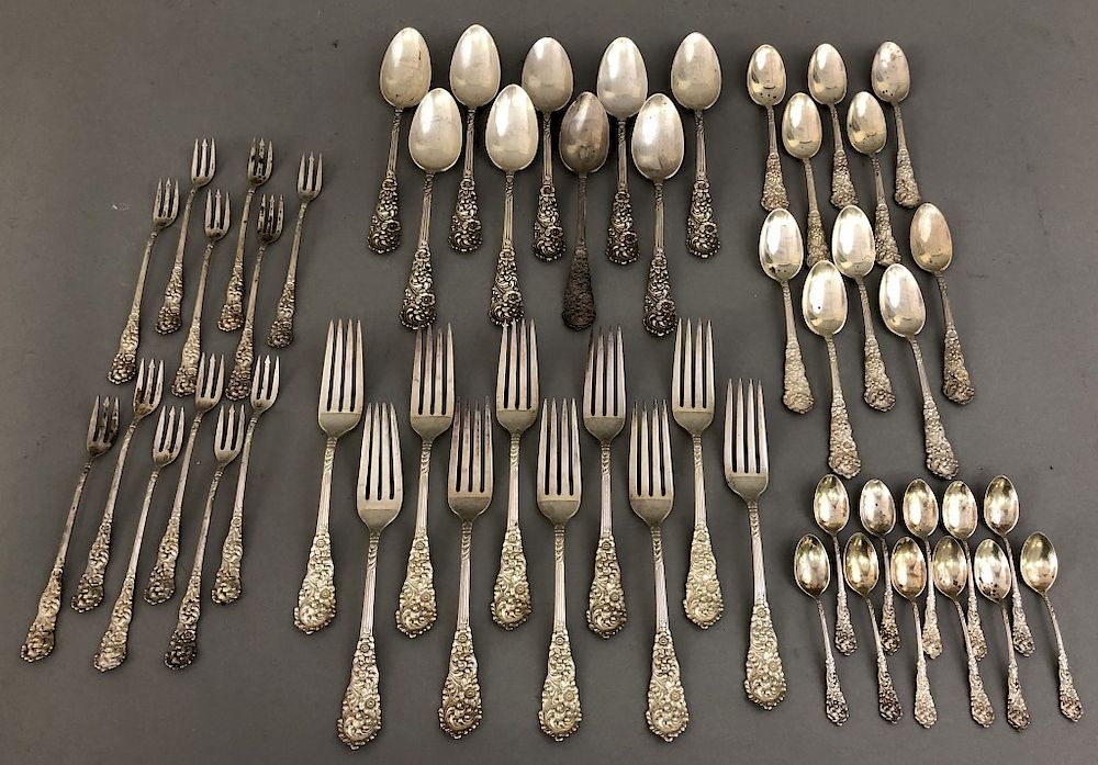 Appraisal: Sterling Silver Flatware Partial Service Reed Barton sterling silver flatware