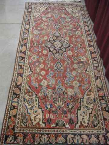 Appraisal: Mahal Persian Handmade Runner stylized floral on light salmon field