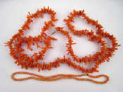 Appraisal: A branch coral necklace approx cm together with a beaded