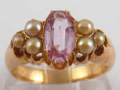 Appraisal: A yellow metal tests carat gold pink topaz and untested