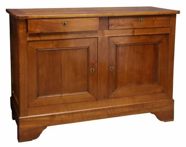 Appraisal: French Louis Phillipe style fruitwood sideboard th c fitted with