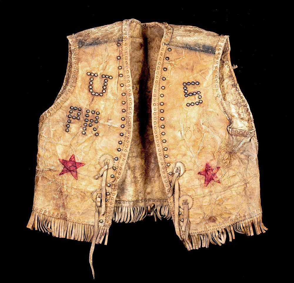 Appraisal: th C American Leather Vest for Wild West Performance North