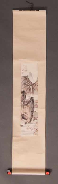 Appraisal: Chinese painting A river gorge in springtime attributed to Chen