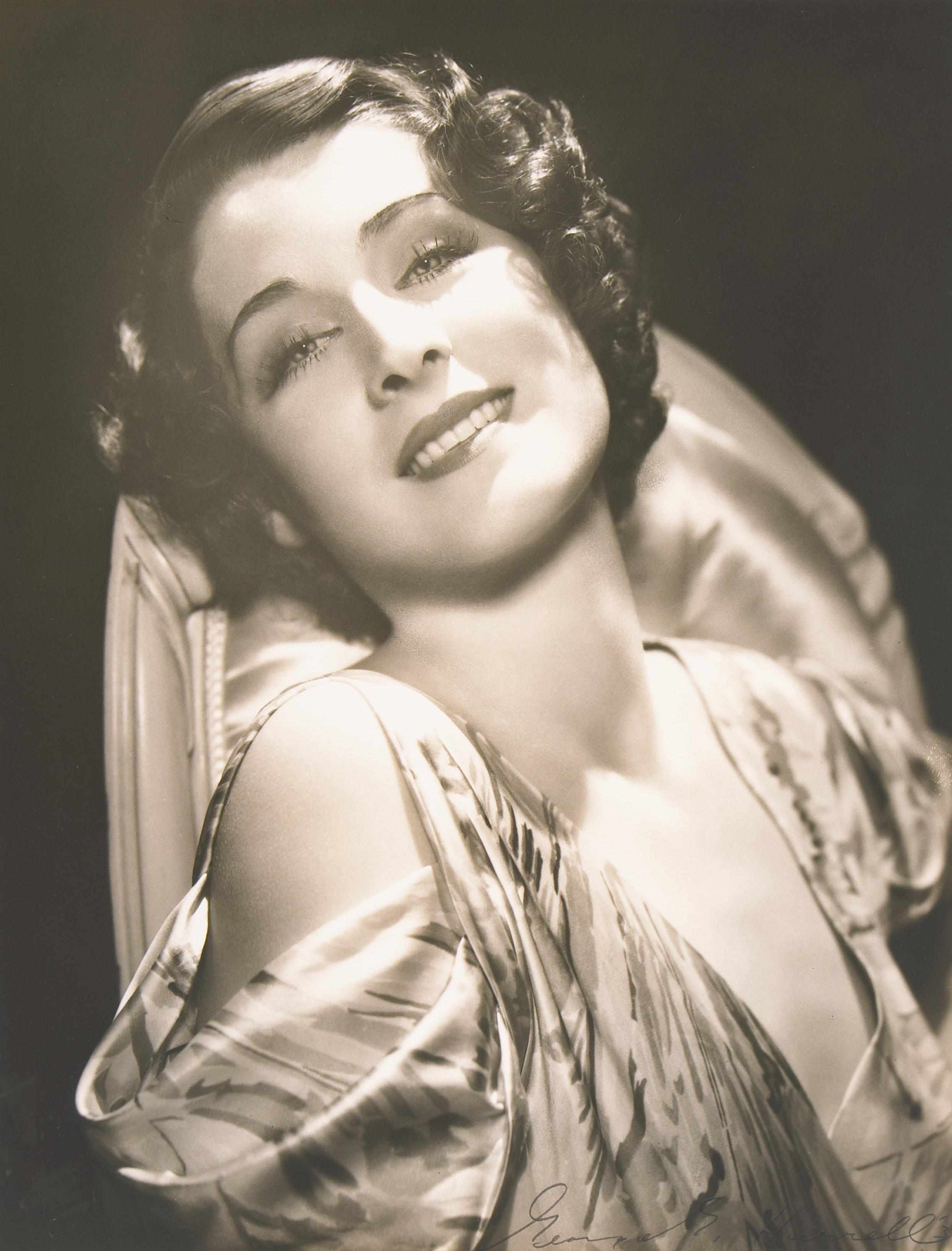 Appraisal: George Hurrell signed portrait of Norma Shearer A vintage silver