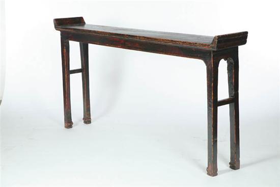 Appraisal: ALTAR TABLE China th- th century Narrow form with black