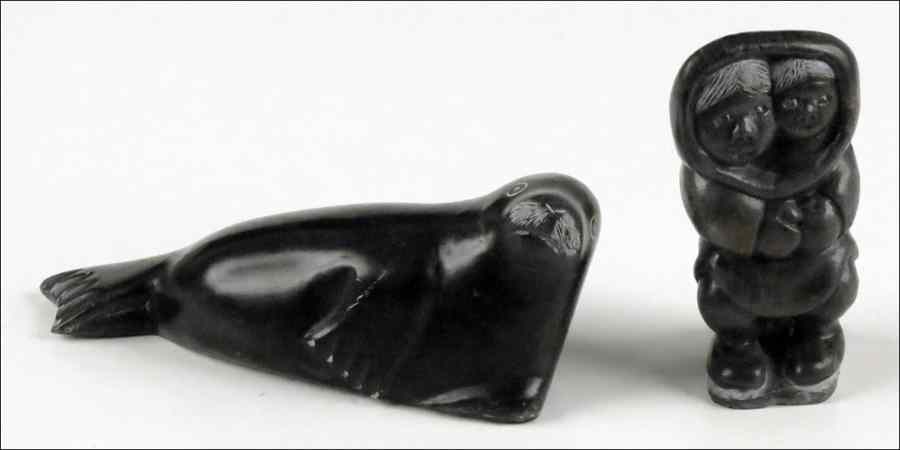 Appraisal: TWO INUIT CARVINGS Condition No Specific Condition Recorded - Sold