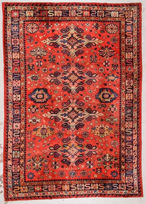 Appraisal: Antique Sumak Style Hooked Rug ' '' x ' ''