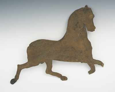 Appraisal: American Primitive Prancing Horse Weathervane Apprx - W x H