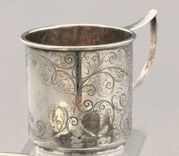 Appraisal: American Sterling Silver Cylindrical Child's Cup fourth quarter th century