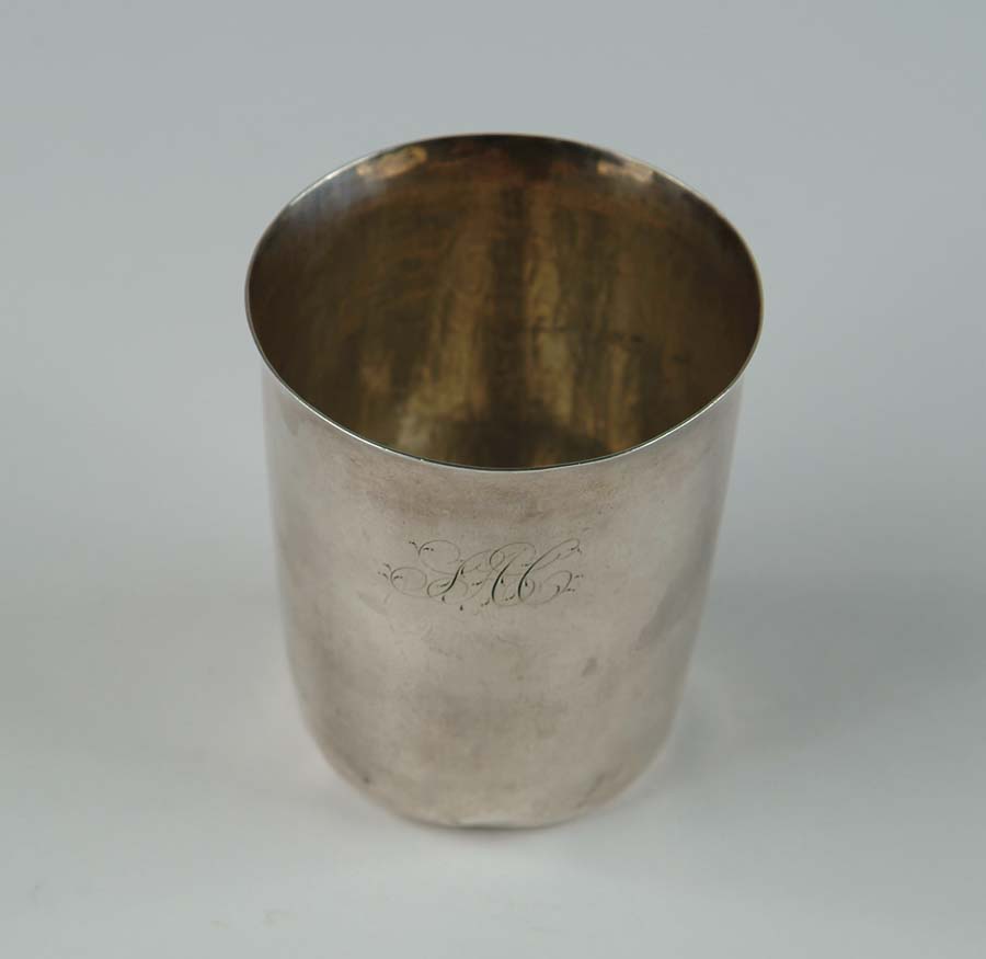 Appraisal: SAMUEL COLT S SILVER BEAKER Early silver beaker about high