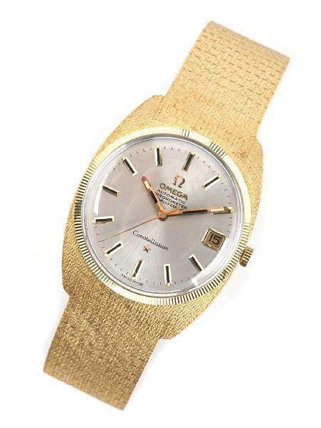 Appraisal: Omega An k gold self-winding calendar bracelet watch in associated