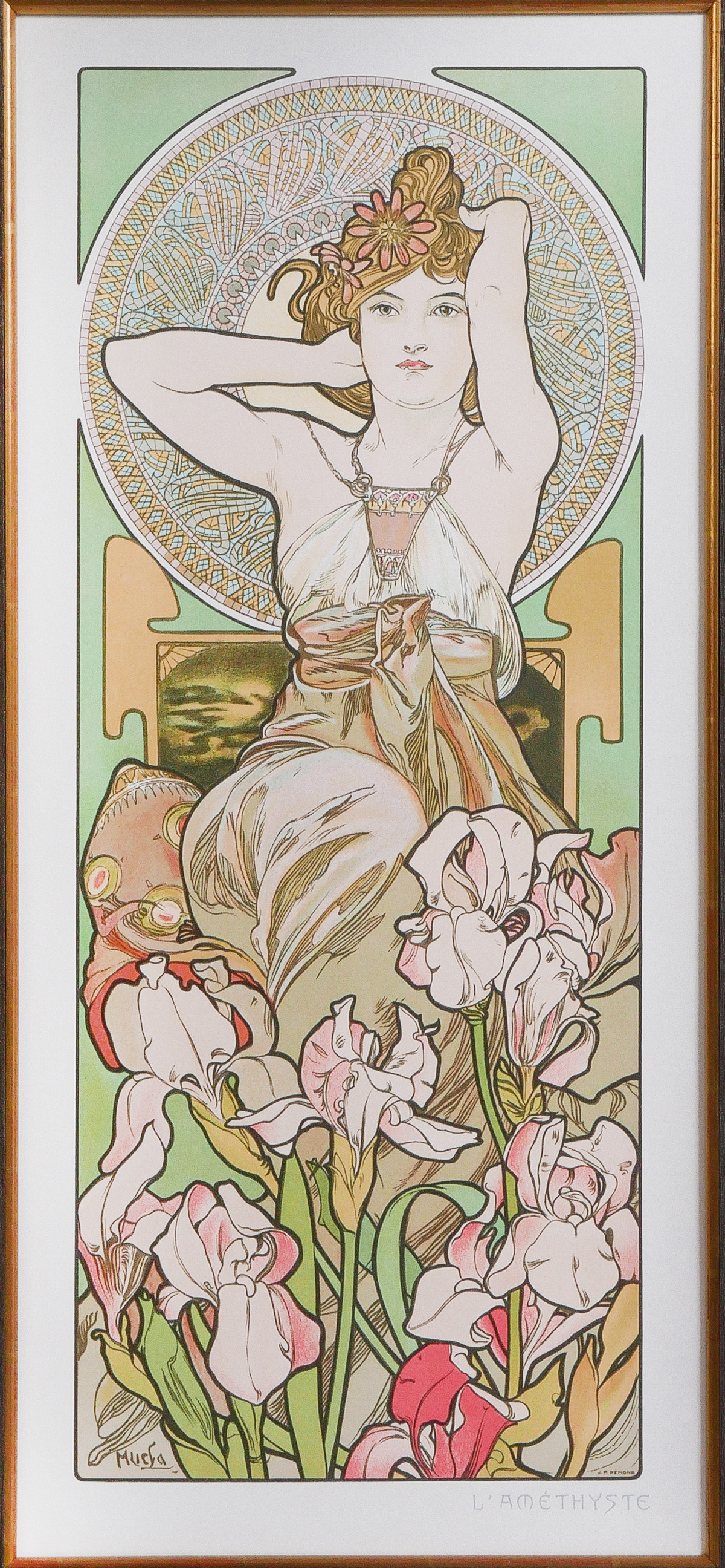 Appraisal: MUCHA Alphonse French American - ''L'Amethyste'' sight size '' x