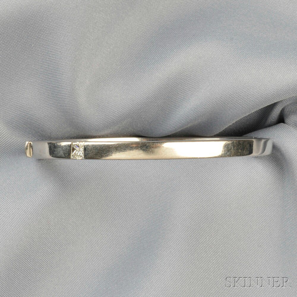 Appraisal: kt White Gold and Diamond Bracelet Cartier c designed as