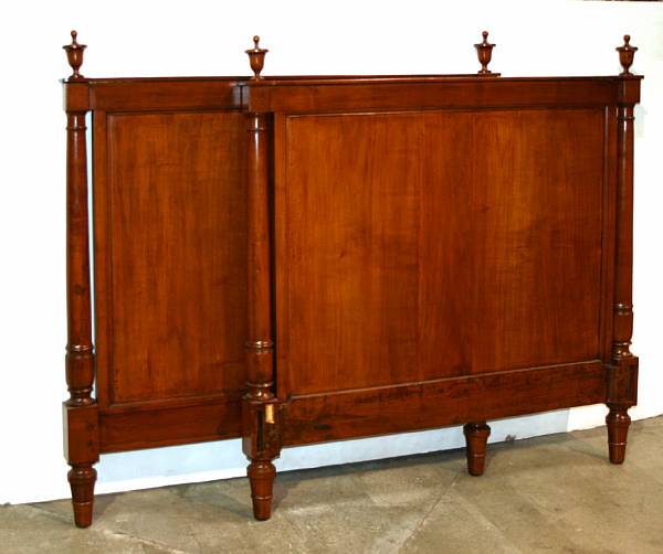 Appraisal: A Directoire style walnut bed height in width in