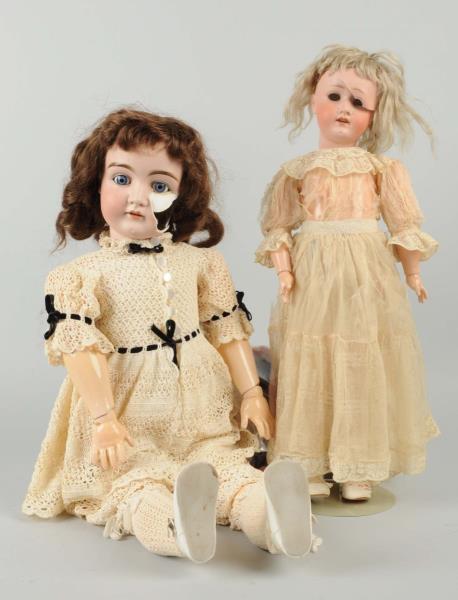 Appraisal: Lot Of Bisque Dolls With Broken Heads This lot includes