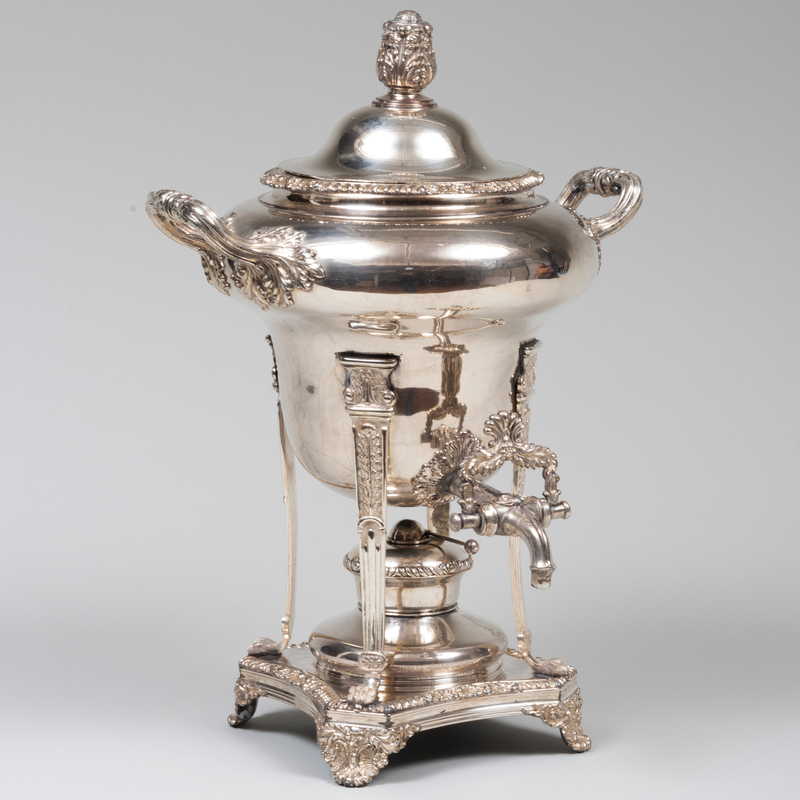 Appraisal: SILVER PLATE COFFEE URN x x in Condition Minor wear