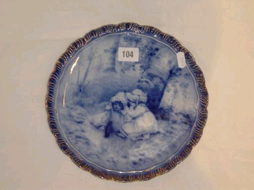 Appraisal: An early th century plate with blue and white printed