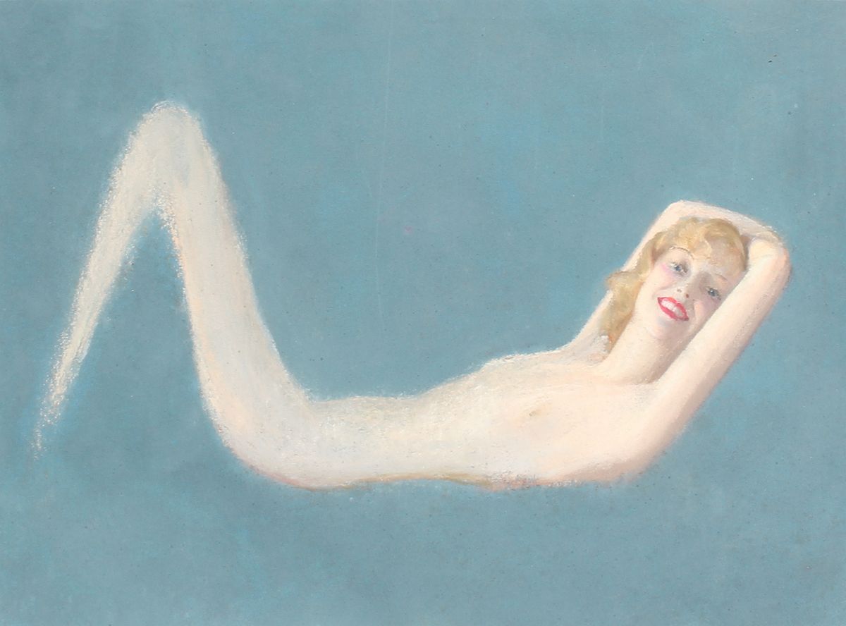 Appraisal: PASTEL NUDE ATTRIBUTED TO ROLF ARMSTRONG Sight size is ''