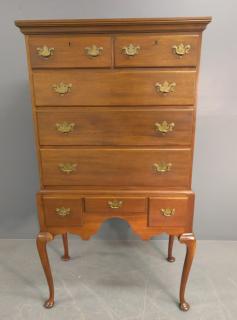 Appraisal: Biggs highboy Briggs Queen Anne style two-part highboy h x