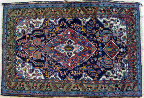 Appraisal: Hamadan throw rug ca ' x '