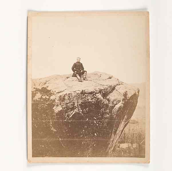 Appraisal: General Joseph Hooker at Lookout Mountain Tennessee Photograph Copy photograph