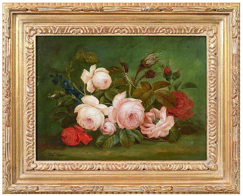 Appraisal: Edwin Steele British - Still Life of Roses signed lower