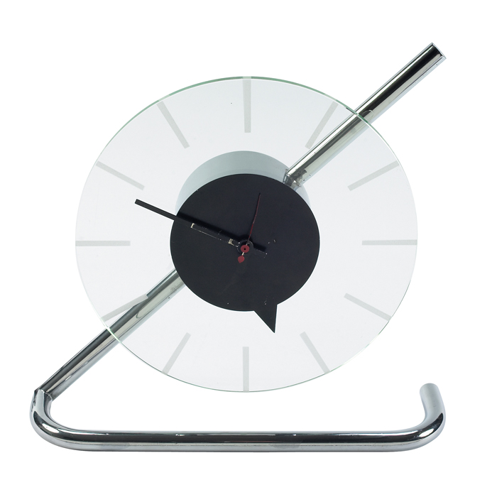 Appraisal: Gilbert Rohde Z clock by Herman Miller c chrome-plated metal