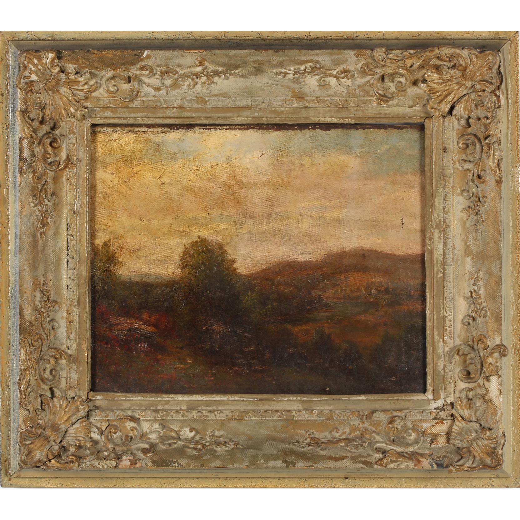 Appraisal: William Hennessy - for Longfellow oil on canvas unsigned inscribed