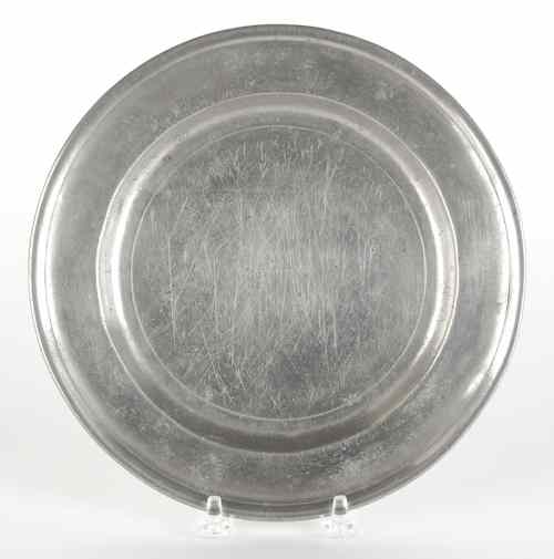 Appraisal: Middletown Connecticut pewter plate ca bearing the touch of Jacob