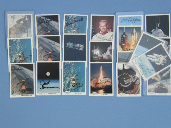 Appraisal: Apollo SpaceShots Trading Cards A group of autographed cards from