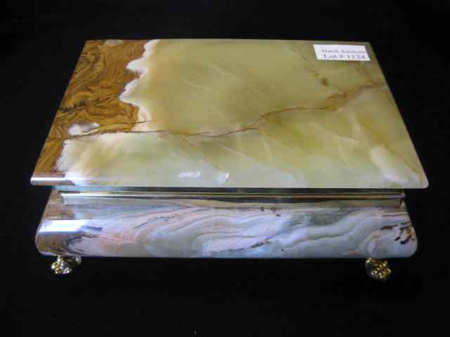 Appraisal: Onyx Dresser Box footed '' x ''