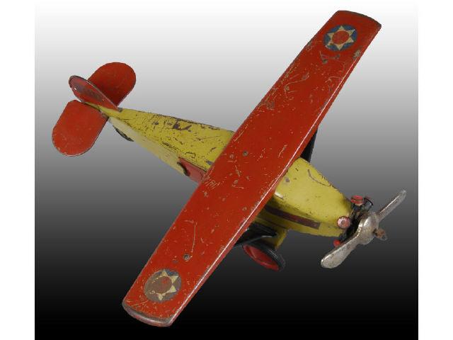 Appraisal: Pressed Steel Steelcraft Rapid Fire Airplane Toy Description Circa Single-motor