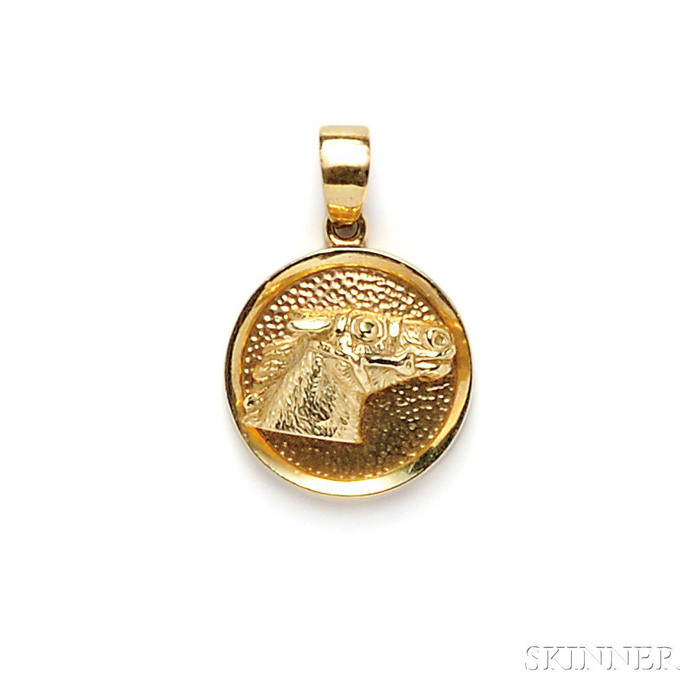 Appraisal: kt Gold Pendant David Webb designed as a horse on