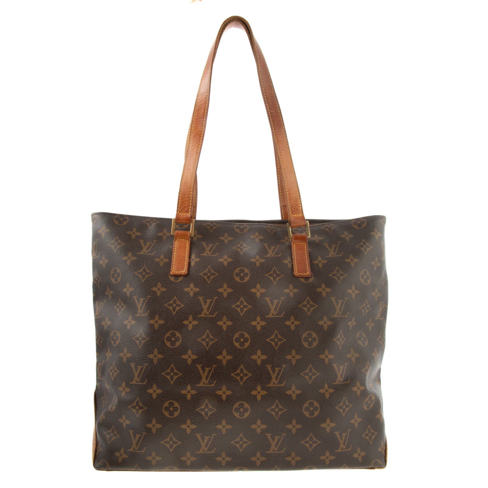 Appraisal: A LOUIS VUITTON MONOGRAM CABAS MEZZO A brown and tan