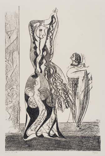 Appraisal: MAX ERNST Danseuses Lithograph on Arches x mm x inches