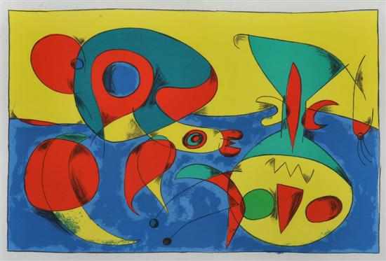 Appraisal: Joan Miro Spanish - Zephyr Bird lithograph uneditioned and unsigned