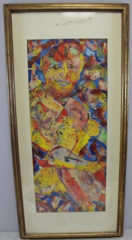 Appraisal: LASSITER Charles Watercolor Modernist Figure Signed and dated lower left