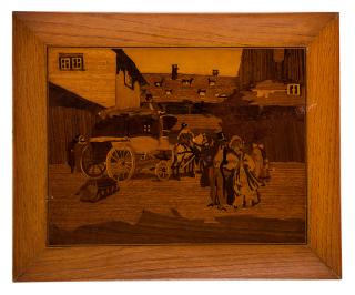 Appraisal: Okito Theodore Tobias Bamberg attributed to Marquetry Panel by Okito