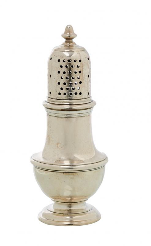 Appraisal: A GEORGE II SCOTTISH SILVER PEPPERETTE BY CHARLES DICKSON AND