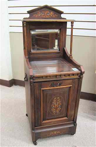 Appraisal: AN EDWARDIAN INLAID ROSEWOOD COAL CABINET English c having a