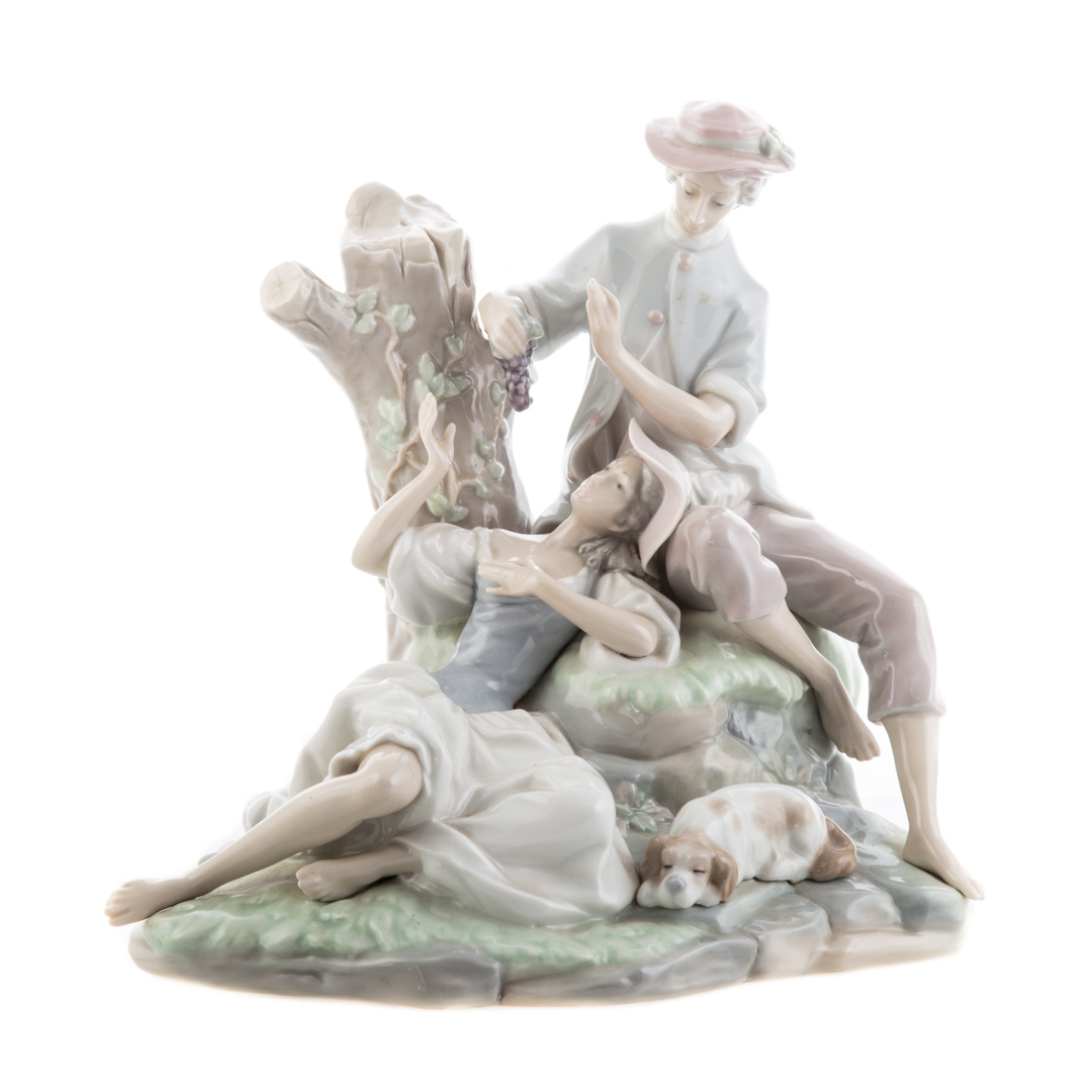 Appraisal: Lladro Romantic Couple porcelain group in H Condition Good condition