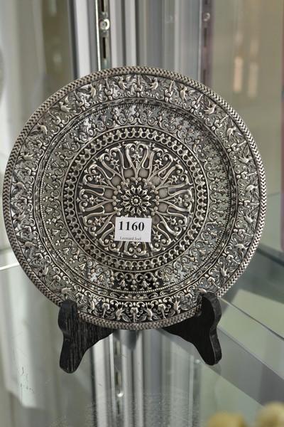 Appraisal: RETICULATED SILVER DISH MARKED