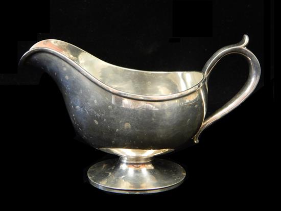 Appraisal: STERLING Arthur Stone Gardner MA gravy boat c - crafted